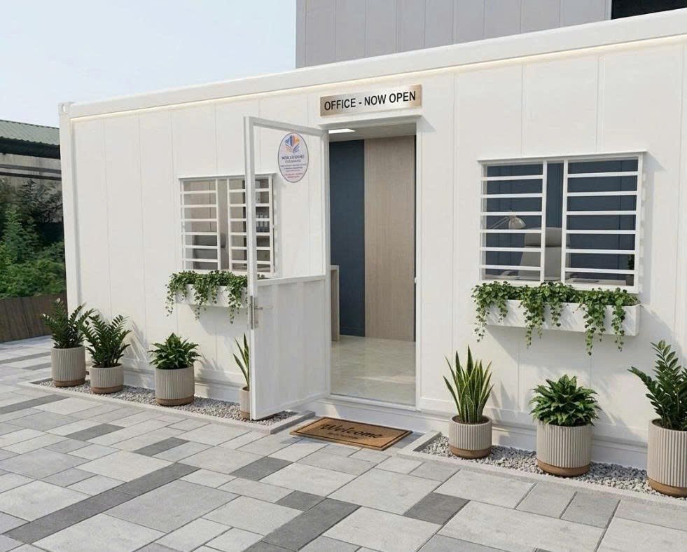 Container Văn Phòng 20 Feet Trắng Có Toilet